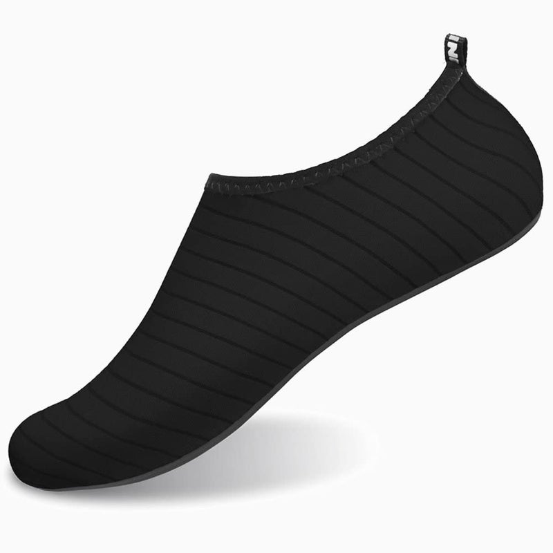 BARERUN Barefoot Quick-Dry Water Sports Shoes Aqua Socks for Swim Beach Pool Surf Yoga for Women Men (XXL(W:12-13,M:10-11), Pure Black) - Image 2