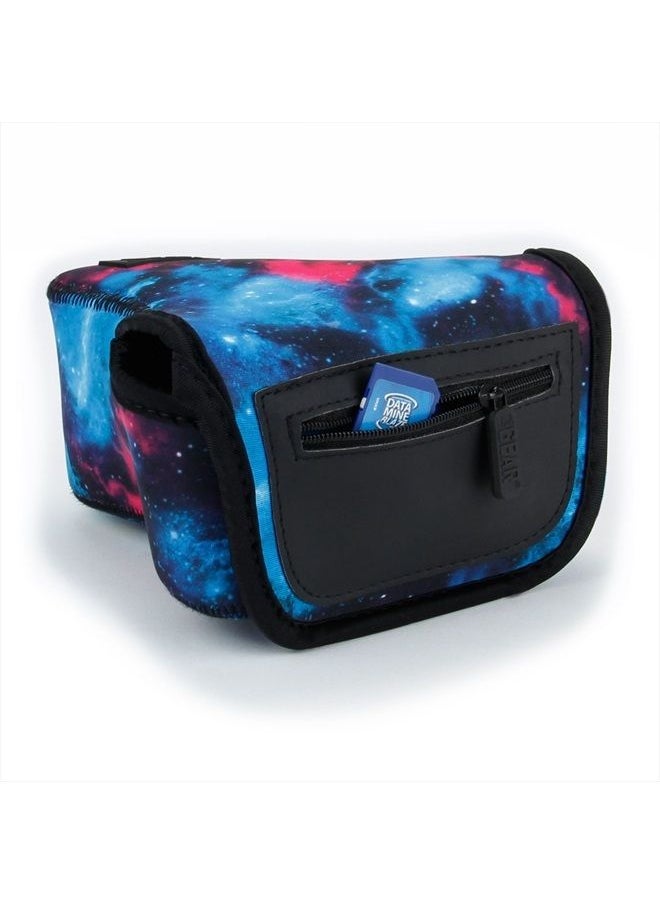 USA Gear - DSLR Camera Sleeve with Neoprene Protection, Holster Belt Loop and Accessory Storage - Compatible with Canon EOS Rebel T7, 850D, 250D, SL3, R7, Nikon D3500, D5600, and More (Galaxy) - Image 1
