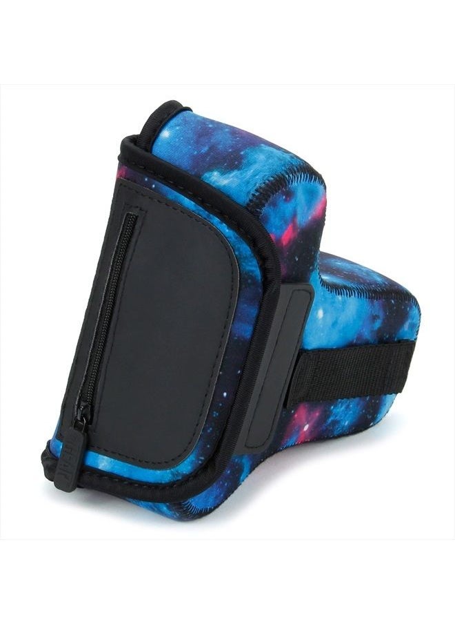 USA Gear - DSLR Camera Sleeve with Neoprene Protection, Holster Belt Loop and Accessory Storage - Compatible with Canon EOS Rebel T7, 850D, 250D, SL3, R7, Nikon D3500, D5600, and More (Galaxy) - Image 1