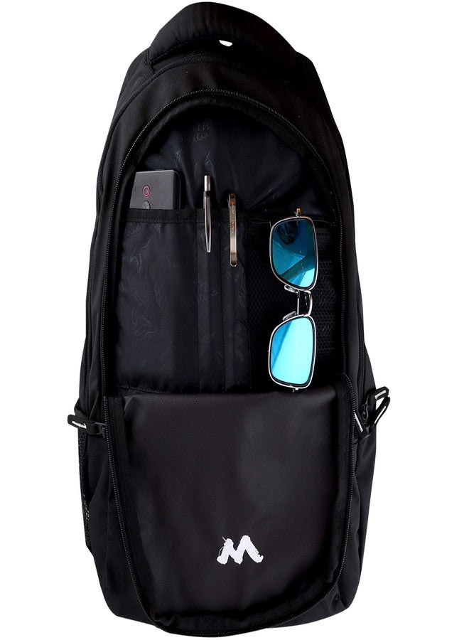 Wildcraft 2 3 Compartment Laptop Backpack with Rain Cover (Black) - Image 4