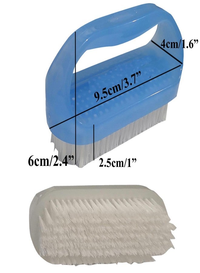 NewFerU Nail Brushes X 4 for Cleaning Hand Finger Foot Toe with Cuticle Remover, Small Scrubber Cleaner with Handle, Soft Scrub Set for Fingernail Manicure, Toenail Pedicure, Gardener, Mechanic - Image 2