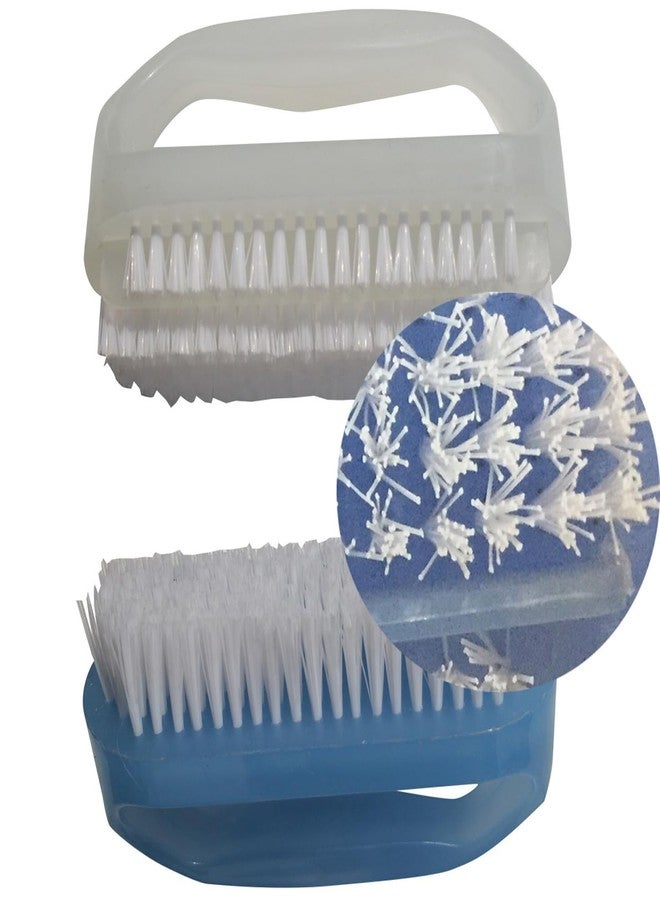 NewFerU Nail Brushes X 4 for Cleaning Hand Finger Foot Toe with Cuticle Remover, Small Scrubber Cleaner with Handle, Soft Scrub Set for Fingernail Manicure, Toenail Pedicure, Gardener, Mechanic - Image 3