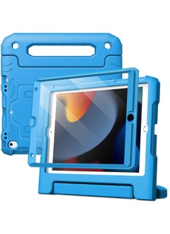 Jetech Kids Case for Ipad 10.2 Inch 9th 8th and 7th Generation With Built in Screen Protector Shockproof Full Body Handle Stand Tablet Protective Cover Blue  - Image 1