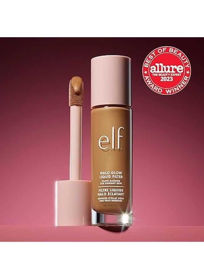 elf فلتر سائل هالو جلو، معزز لون البشرة لمظهر متألق وناعم، مدعوم بحمض الهيالورونيك، نباتي وخالي من القسوة، 0 عادل - Image 5