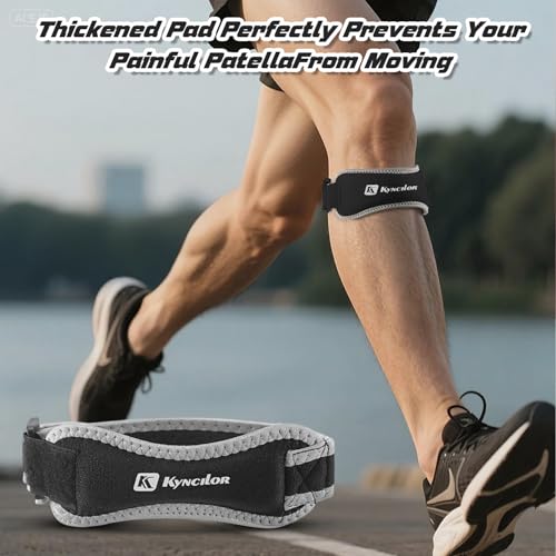 CoolShef Patella Tendon Knee Strap for Pain Relief – Adjustable Patellar Support Brace for Tendonitis, Jumper’s Knee, Osgood Schlatter – Shock Absorbing Knee Band for Running, Sports, Men & Women - Image 5