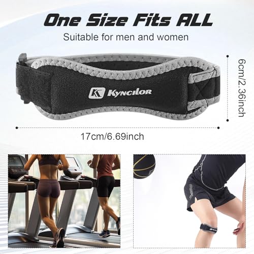 CoolShef Patella Tendon Knee Strap for Pain Relief – Adjustable Patellar Support Brace for Tendonitis, Jumper’s Knee, Osgood Schlatter – Shock Absorbing Knee Band for Running, Sports, Men & Women - Image 2