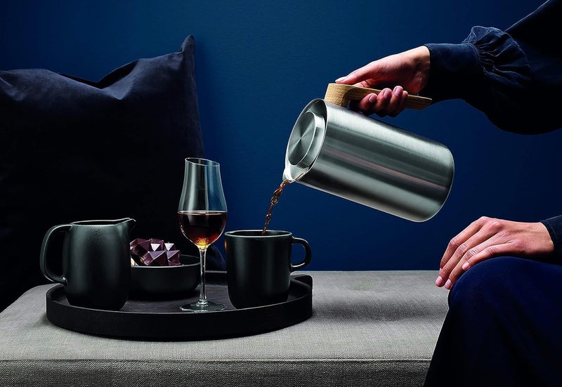 Eva Solo Nordic Kitchen Cup with Saucer 20cl Matte Black Stoneware, Minimalist Scandinavian Design, Dishwasher & Microwave Safe, Ideal for Coffee, Tea, and Espresso Serving (Cup - Image 3