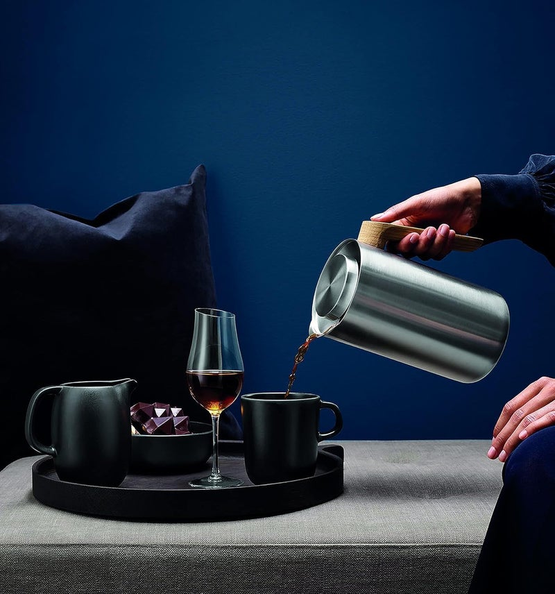 Eva Solo Nordic Kitchen Cup with Saucer 20cl Matte Black Stoneware, Minimalist Scandinavian Design, Dishwasher & Microwave Safe, Ideal for Coffee, Tea, and Espresso Serving (Cup - Image 5
