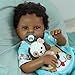 SCOM Realistic Reborn Baby Boy Black 20 Inch African American Lifelike Newborn Real Life Baby Dolls with Clothes and Soft Body Toy Gift for Kids Age 3 - Image 4