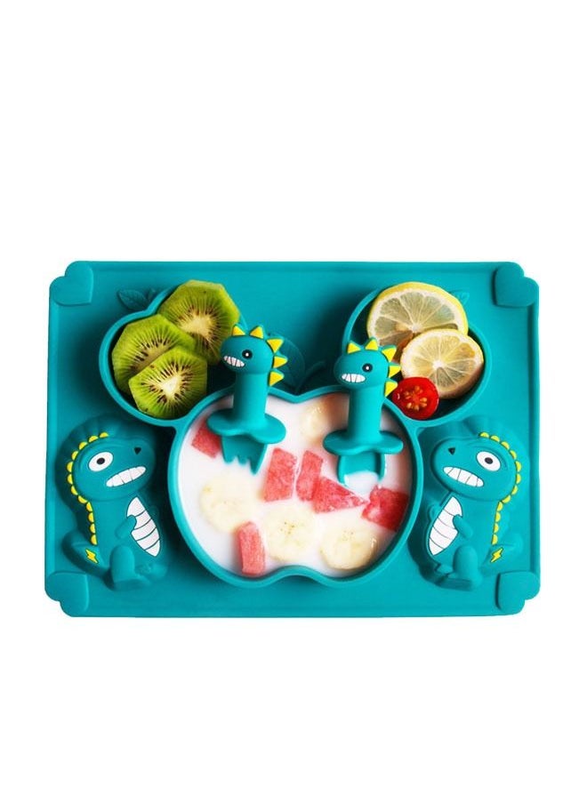 3-Piece Baby Multifunctional Silicone Plate and Spoon Set