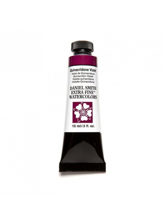 DANIEL SMITH 284600094 Extra Fine Watercolor 15ml Paint Tube, Quinacridone, Violet 0.5 Fl Oz (Pack of 1) - Image 1