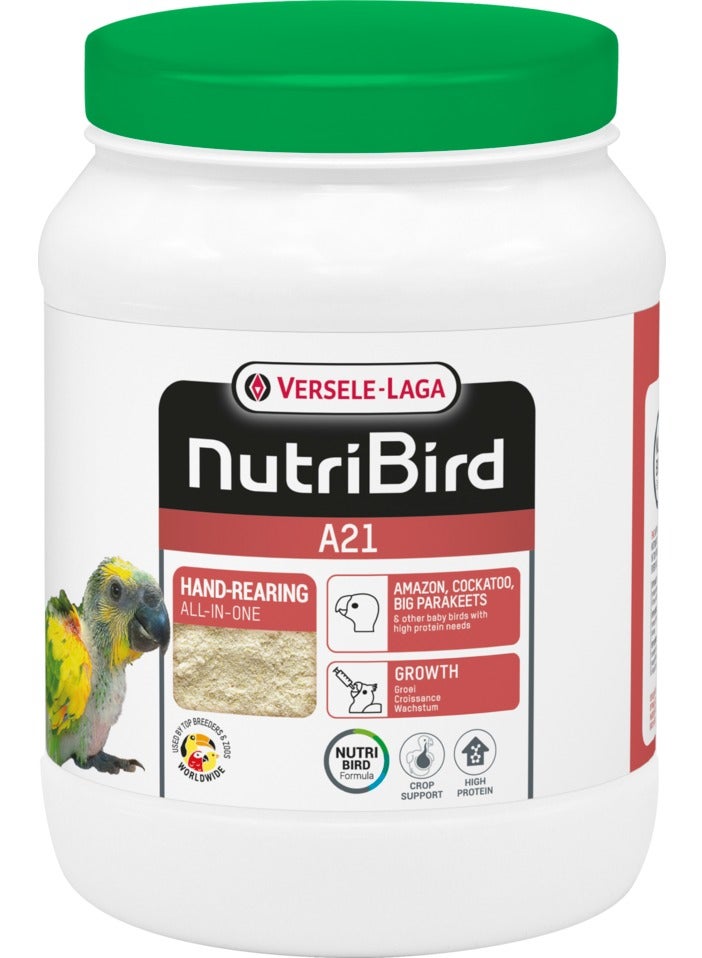 VERSELE LAGA A21 Hand feeding Hand rearing food for baby Birds amazons, cockatoos, large parakeets and other baby birds with a high protein requirement - 800g