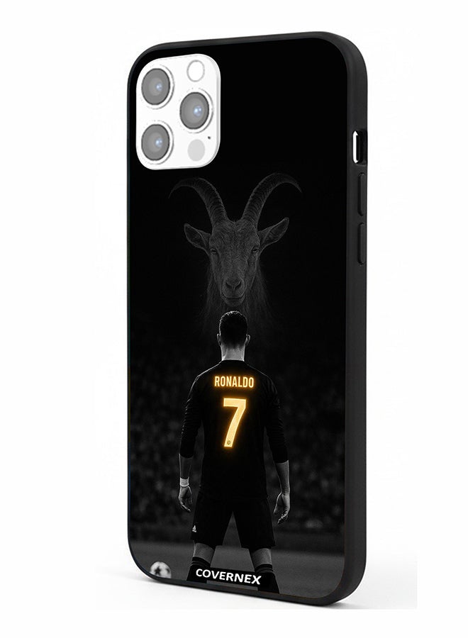 Covernex Apple iPhone 12 Pro Protective Case Cover Printed Featuring The GOAT Tribute Cristiano Ronaldo - Image 1