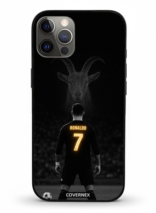 Covernex Apple iPhone 12 Pro Protective Case Cover Printed Featuring The GOAT Tribute Cristiano Ronaldo - Image 2
