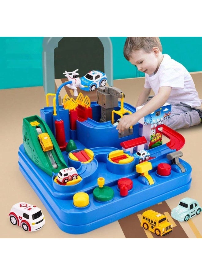 Magnetic City Rescue Playset - Interactive Puzzle Rail Car Adventure with Mini Cars for Preschool Learning and Creative Play - Develops Problem-Solving and Motor Skills - Image 2