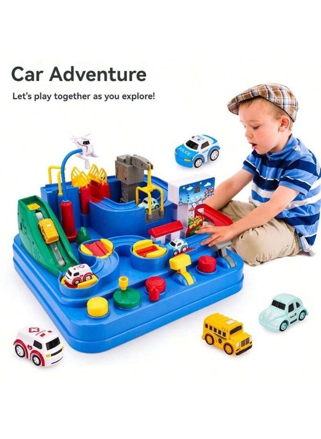 Magnetic City Rescue Playset - Interactive Puzzle Rail Car Adventure with Mini Cars for Preschool Learning and Creative Play - Develops Problem-Solving and Motor Skills - Image 3