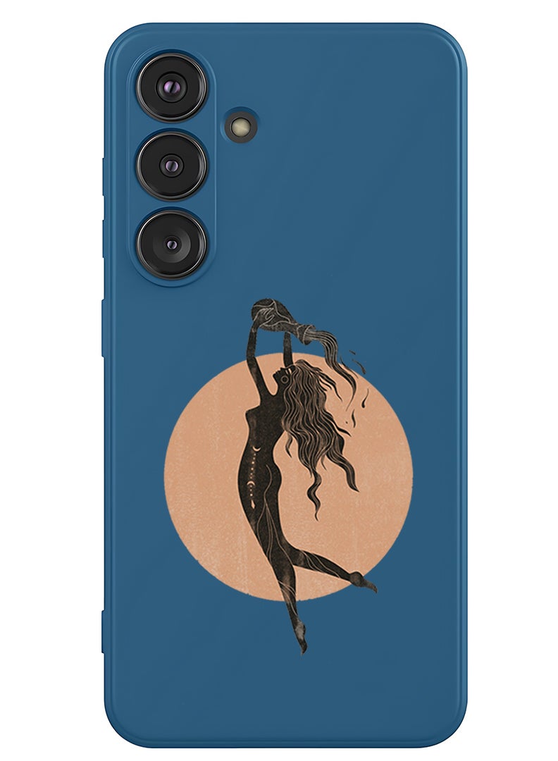 Theodor Protective Slim Fit Case Liquid Silicone Cover with Full Body Protection Anti-Scratch Shockproof Case For Samsung Galaxy S25 Plus (Blue) - Aquarius - Image 1