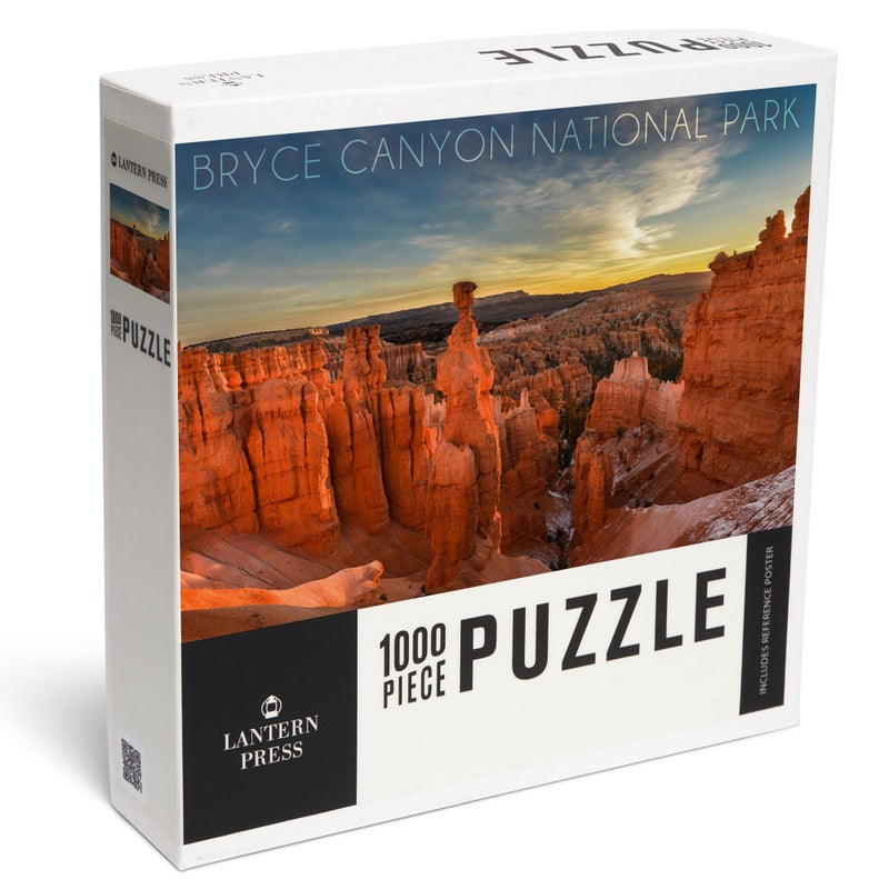 Lantern Press Bryce Canyon National Park Utah Thors Hammer Sunrise Photo 1000 Piece Jigsaw Puzzle for Adults Made in USA with Reference Poster - Image 3