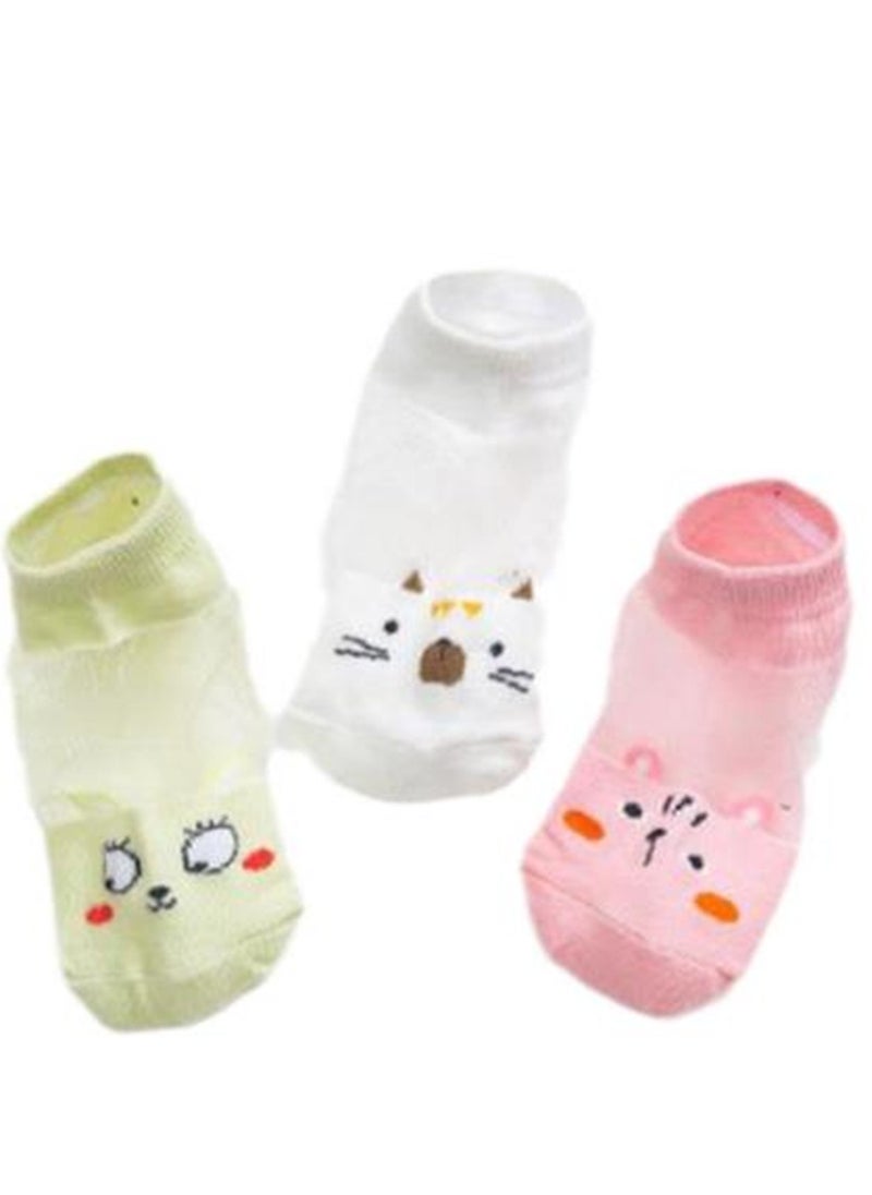 Generic - 5 pairs of cute elastic children's socks thin mesh baby cartoon socks - Image 1