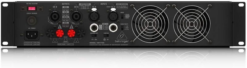 Behringer KM1700 Professional 1700W Stereo Power Amplifier - Image 3