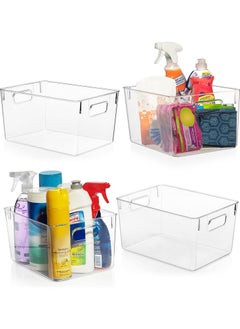 Generic Plastic Storage Bins - Stackable, Durable Containers for Kitchen, Washroom, Pantry, Refrigerator and Utensils Organization  - Image 1