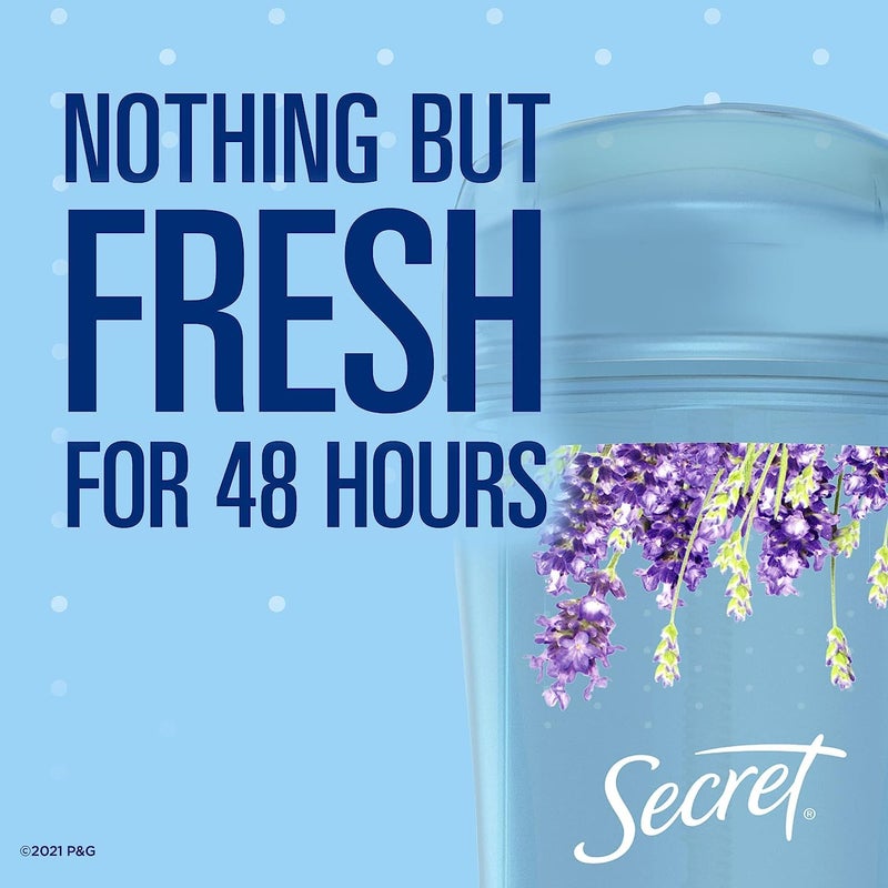 Secret مزيل العرق ومضاد التعرق سري للنساء، لافندر، صلب غير مرئي، 2.6 أونصة (عبوة من 3) - Image 4