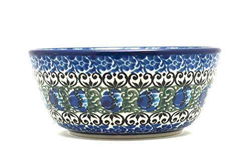 Polish Pottery Gallery Polish Pottery Bowl - Ice Cream/Dessert - Peacock Feather - Image 2