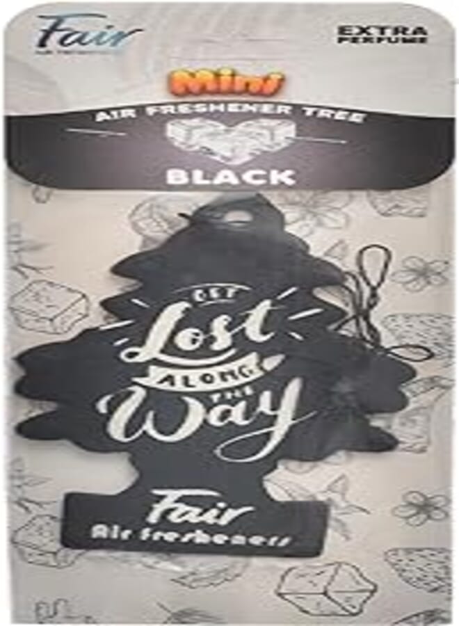 Fair ND094 Mini Hanging Car Air Freshner, Black Ice Scent With Perfect Design, Premium And Eco-Friendly Material - Multi Colour