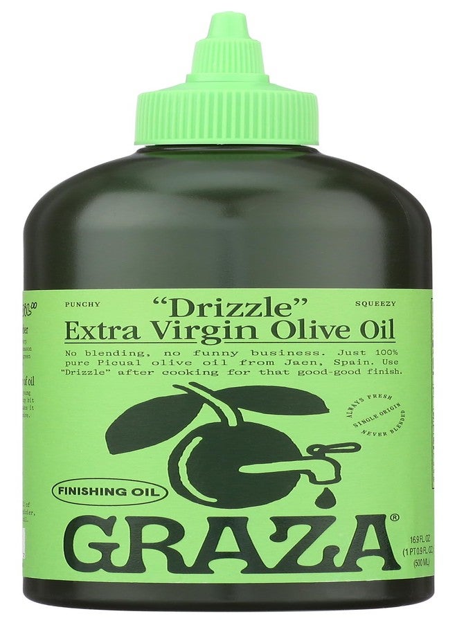 Graza Drizzle Extra Virgin Olive Oil, 500 Ml, 16.9 Fluid Ounce (Pack of 6) - Image 1