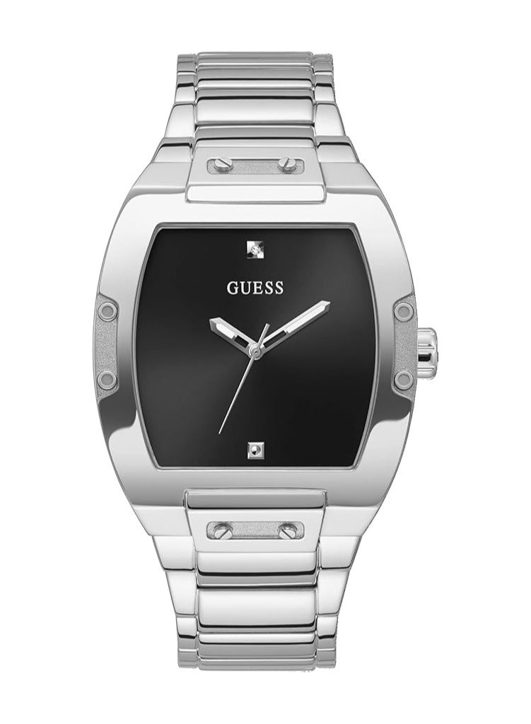 Guess GW0387G1 Stainless Steel Classic Watch-Silver/Black - Image 1