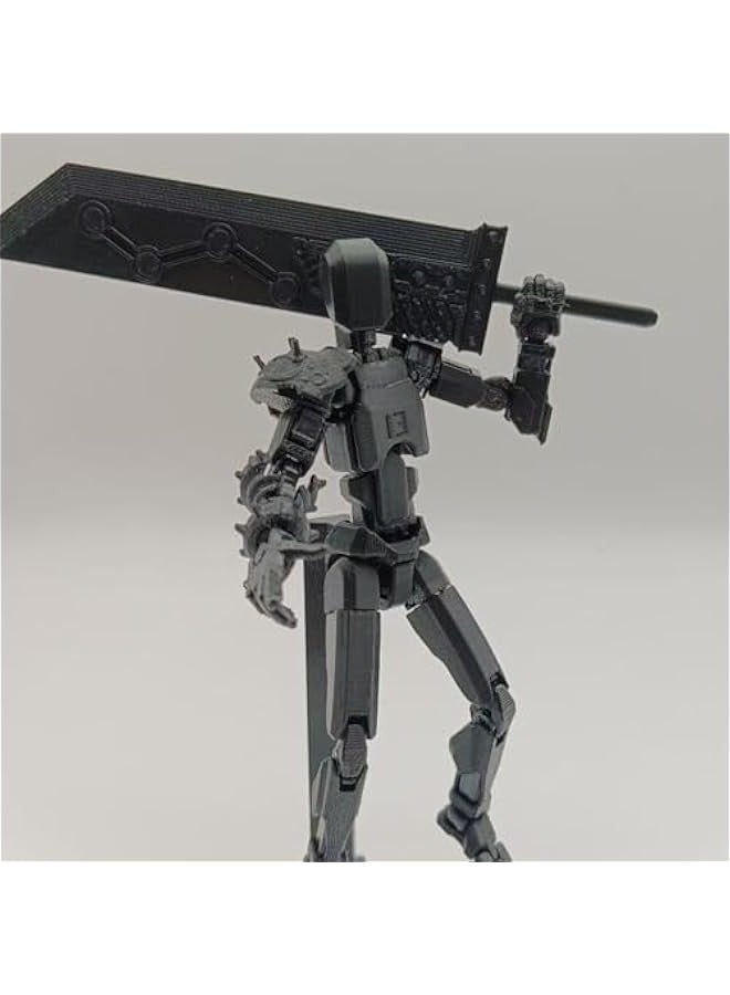 Assembly Completed T13 Action Figure Hero 13 Action Figure Titan 13 Dummy 13 Lucky 13 Action Figure, 3D Printed Multi-Jointed Movable for Stop Motion Animation Adult Desktop Decor (Color-E) - Image 2