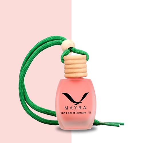 Radiant Mayra Premium Car Air Freshener, 10 ML, Lavender Fragrance, Natural Essential Oils, Glass Bottle with Wooden Diffuser Lid, Long Lasting up to 45 Days (Rose) - Image 5