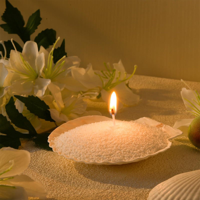 Conelist 1lb Jasmine Scented Pearled Candle Sand Wax Set Customized Powder Making Candles Refill Kit Palm Wax All Natural Non Toxic with 10 Wicks for Graduation Thank You Teacher Gifts DIY Making - Image 5