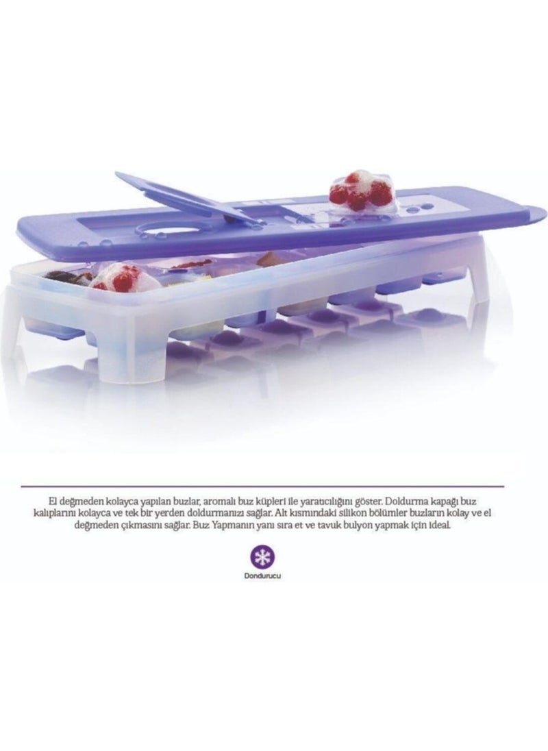 Tupperware - Alaska Ice Age Ice Cube Tray 14's Purple - Image 1
