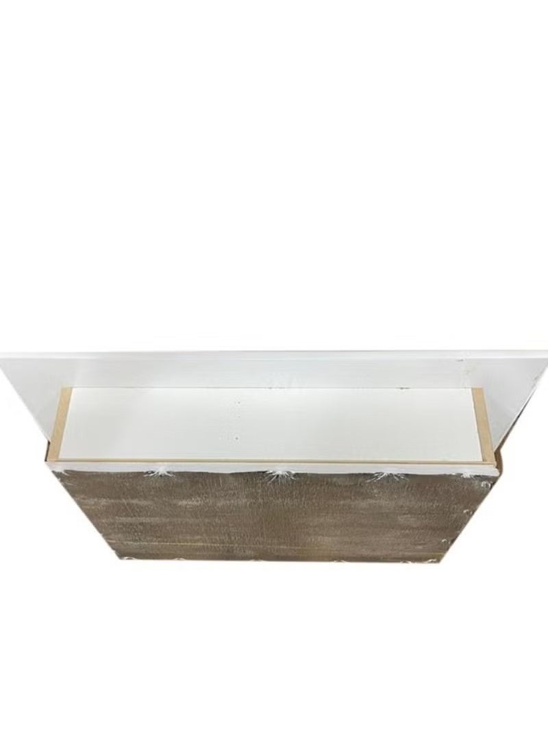 Brides Window air conditioner cover shelf for wall covering made of wood, white color  - Image 4