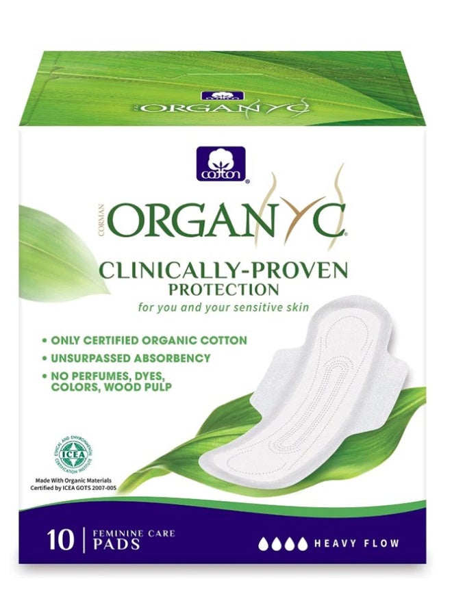 Organyc 100% Organic Cotton Sanitary Pads Heavy Flow