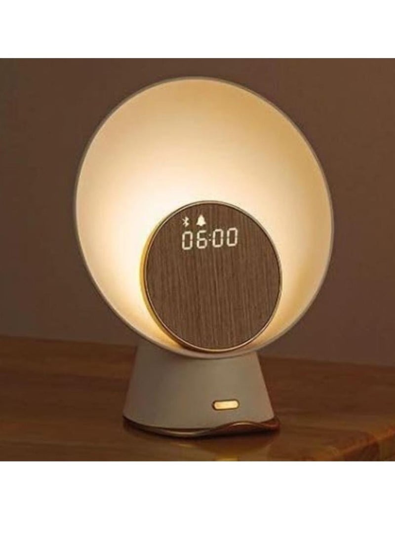 5 in 1 LED Night Light, Bluetooth, Speaker, Wireless Charger, Digit Alarm Clock, Phone Holder, Music Bedside Lamp Motion Sensor Color Changing Lights, Special Gifts for Women, Men - Image 1
