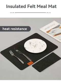 24 Pcs Felt Placemats for Dining Table Non-Slip and Heat-Resistant Dark Gray - pzsku/Z0E5A4F71F3E451391E9EZ/45/_/1739436988/e4009e44-fd89-472b-8a63-2d50716a1a69