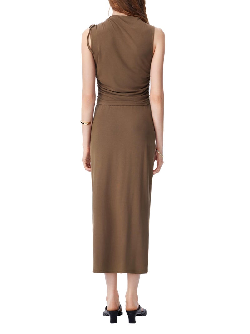 CIDER Women's Sleeveless Tie Shoulder Tank Top & Midi Skirt Elegant Set - Image 4
