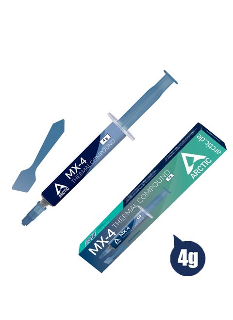 MX-4 (incl. Spatula, 4 g)  Thermal Paste for Computer CPU, GPU - PC, PS4, XBOX, Heat Conductive Silicon-based Thermal Pastes, Thermal Compound High Thermal Conductivity, long durability, safe application, non-conductive