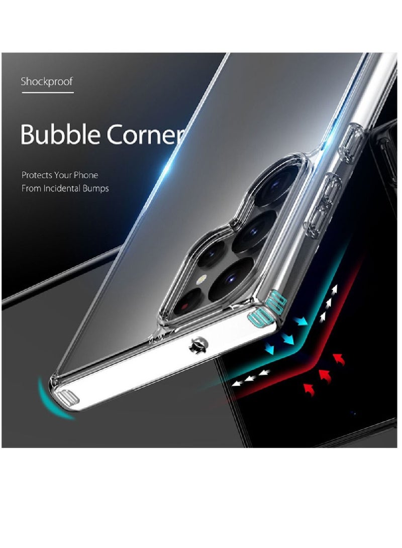 Olliwon Protective Crystal Clear Camera Protection Back Case Cover For Samsung Galaxy S23 Ultra - Image 5