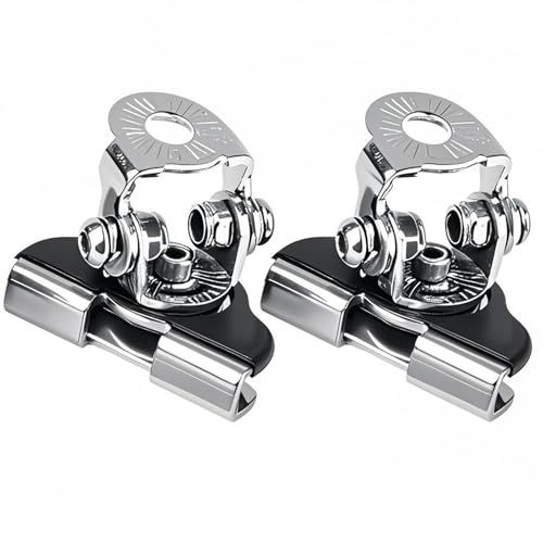 HQTS LED Light Bar Mounting Brackets for Engine Hood 2pcs Universal Hood Mounts Hood Clamp Lights Mounts with AntiScratch Rubber NoDrill Installation Silver - Image 1