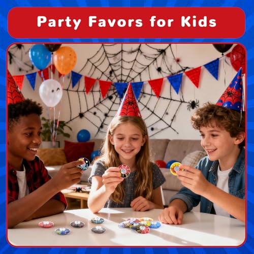 SCIONE 24Pack Spider Theme Fidget Spinner Toys for Kids Hero Theme Birthday Party FavorsGoodie Bags StuffersTreasure Box Toy Classroom PrizesPinata Stuffers for Boys Movie Fans - Image 5