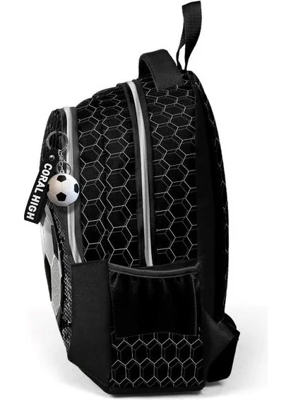 CORAL HIGH Kids Football Patterned Three Compartment School Backpack 23653