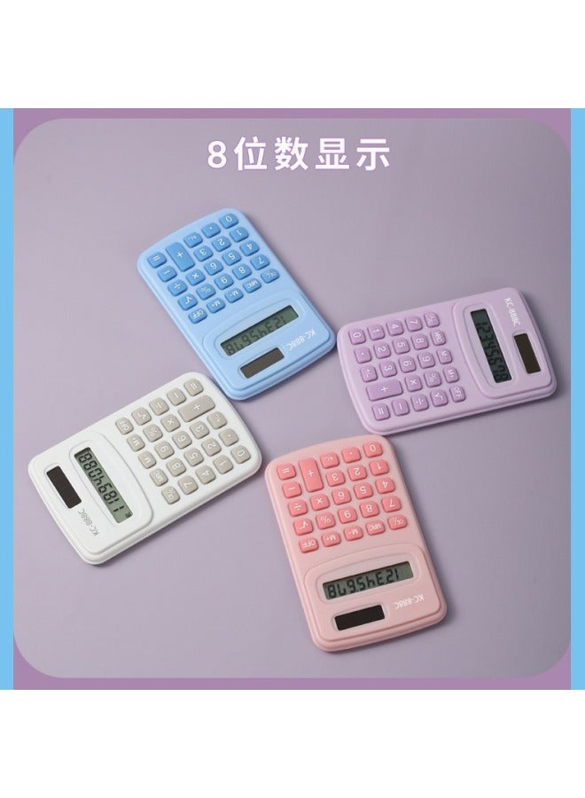 Artistic Light-colored Mini Color Calculator For Desktop Office Use, Student Exams, Silent And Compact Computer