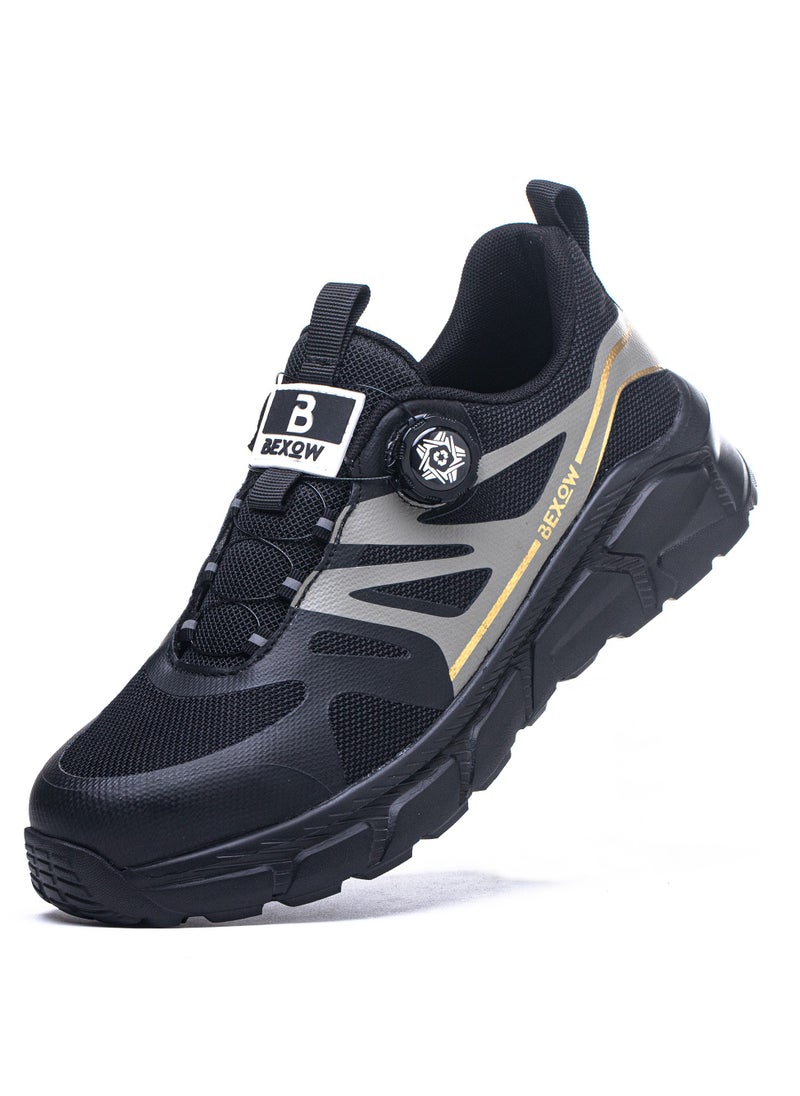 Bexow BEXOW Premium Safety Shoes Steel Toe Lightweight Slip Resistant Breathable Work Sneakers with Kevlar Midsole Anti-Smashing Puncture Proof Comfortable Industrial Footwear for Men and Women  - Image 1