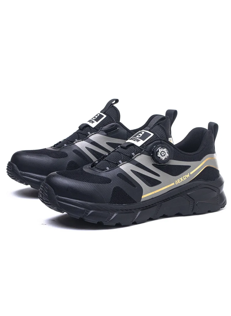 Bexow BEXOW Premium Safety Shoes Steel Toe Lightweight Slip Resistant Breathable Work Sneakers with Kevlar Midsole Anti-Smashing Puncture Proof Comfortable Industrial Footwear for Men and Women