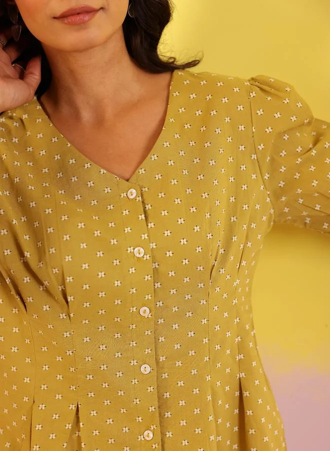 sanskrutihomes sanskrutihomes Polka Dot Printed Pure Cotton Top and Pants Co-Ords