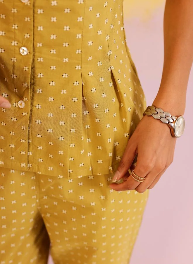 sanskrutihomes sanskrutihomes Polka Dot Printed Pure Cotton Top and Pants Co-Ords