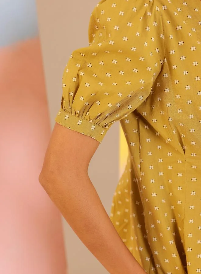 sanskrutihomes sanskrutihomes Polka Dot Printed Pure Cotton Top and Pants Co-Ords